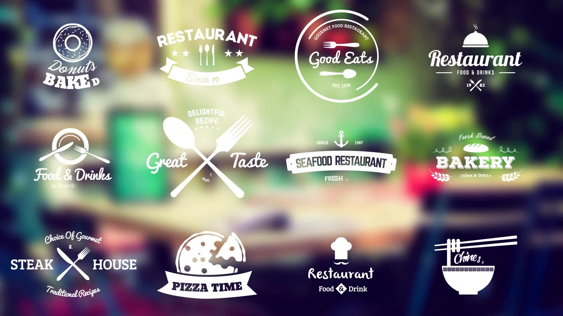 Restaurant And Food Shop Badges Videohive 11096585 After Effects Image 1