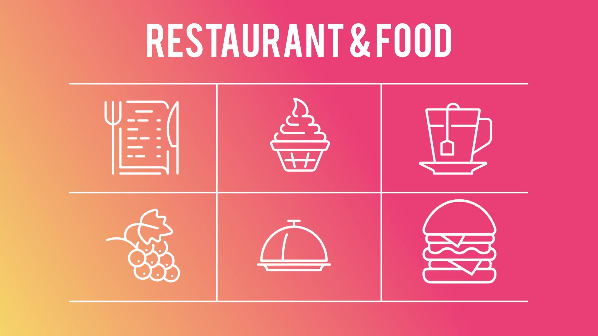 Restaurant and Sport 50 Thin Line Icons - Download Videohive 23172184