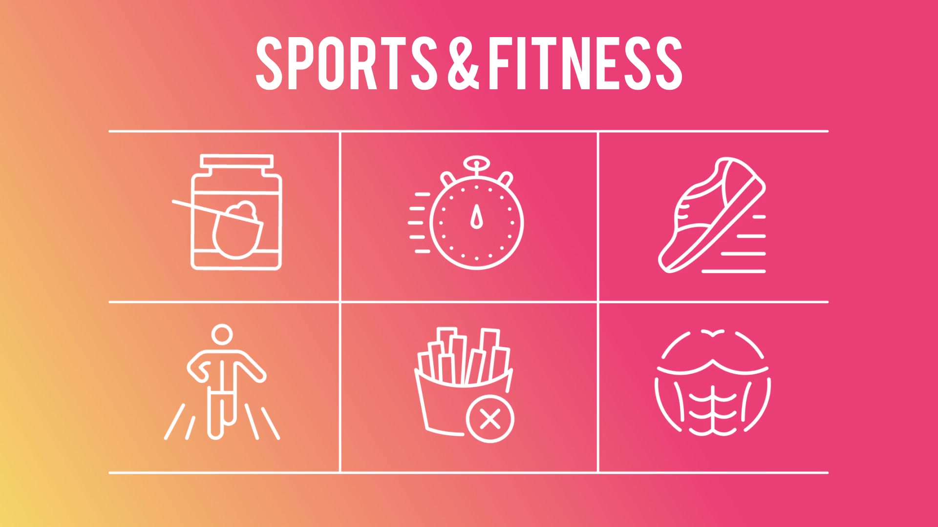 Restaurant and Sport 50 Thin Line Icons - Download Videohive 23172184