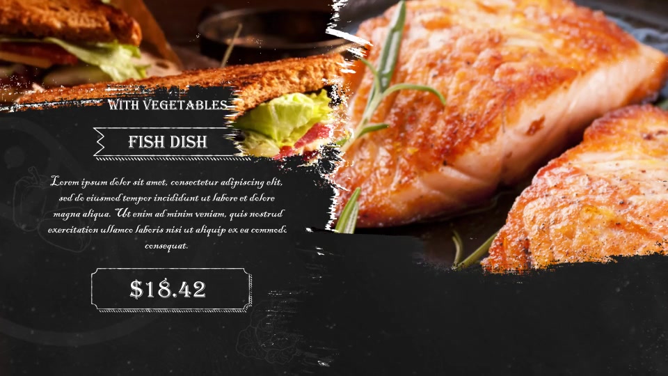 Restaurant Dishes Grunge Promo Videohive 26520521 After Effects Image 3