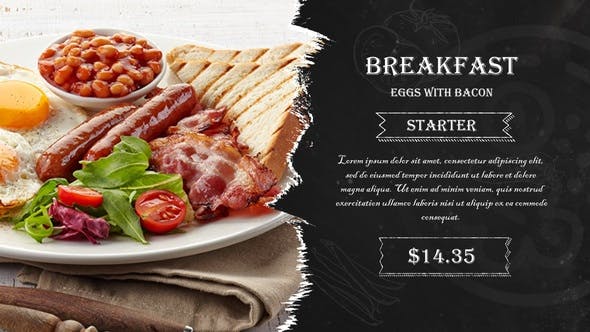 Restaurant Dishes Grunge Promo - 26520521 Download Videohive