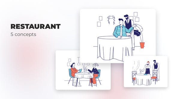 Restaurant Flat concepts - Videohive Download 39473027