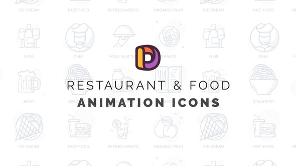 Restaurant & Food Animation Icons - Download Videohive 32812738