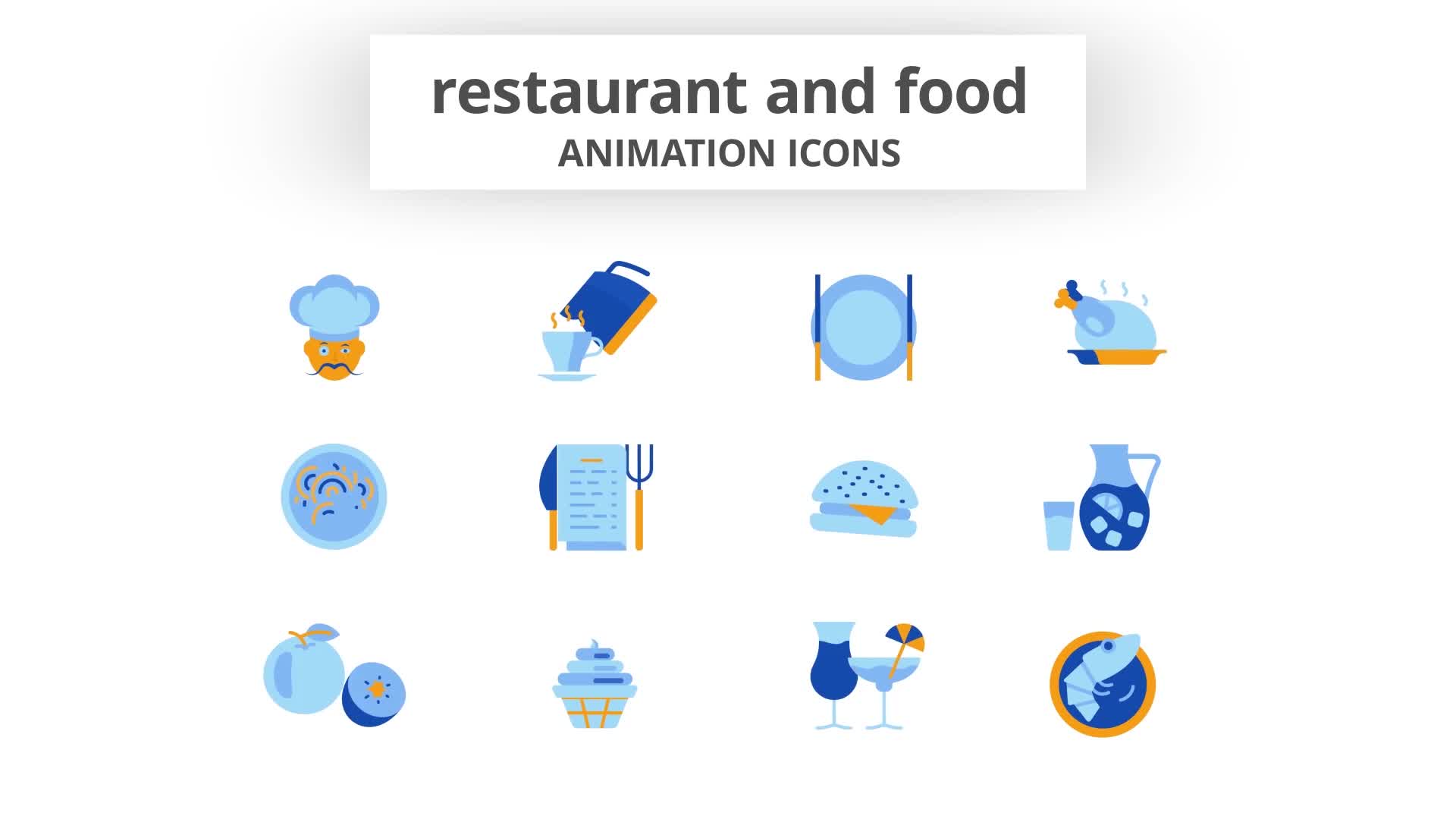 Restaurant & Food Animation Icons Videohive 28168340 After Effects Image 10