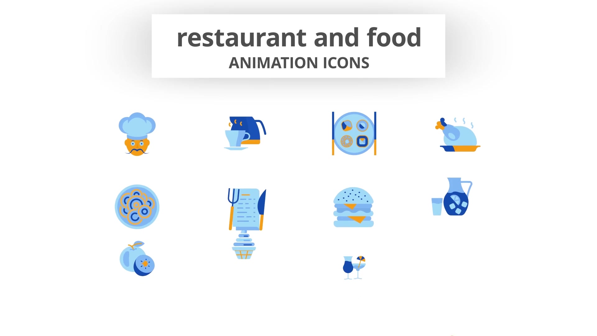 Restaurant & Food Animation Icons Videohive 28168340 After Effects Image 4