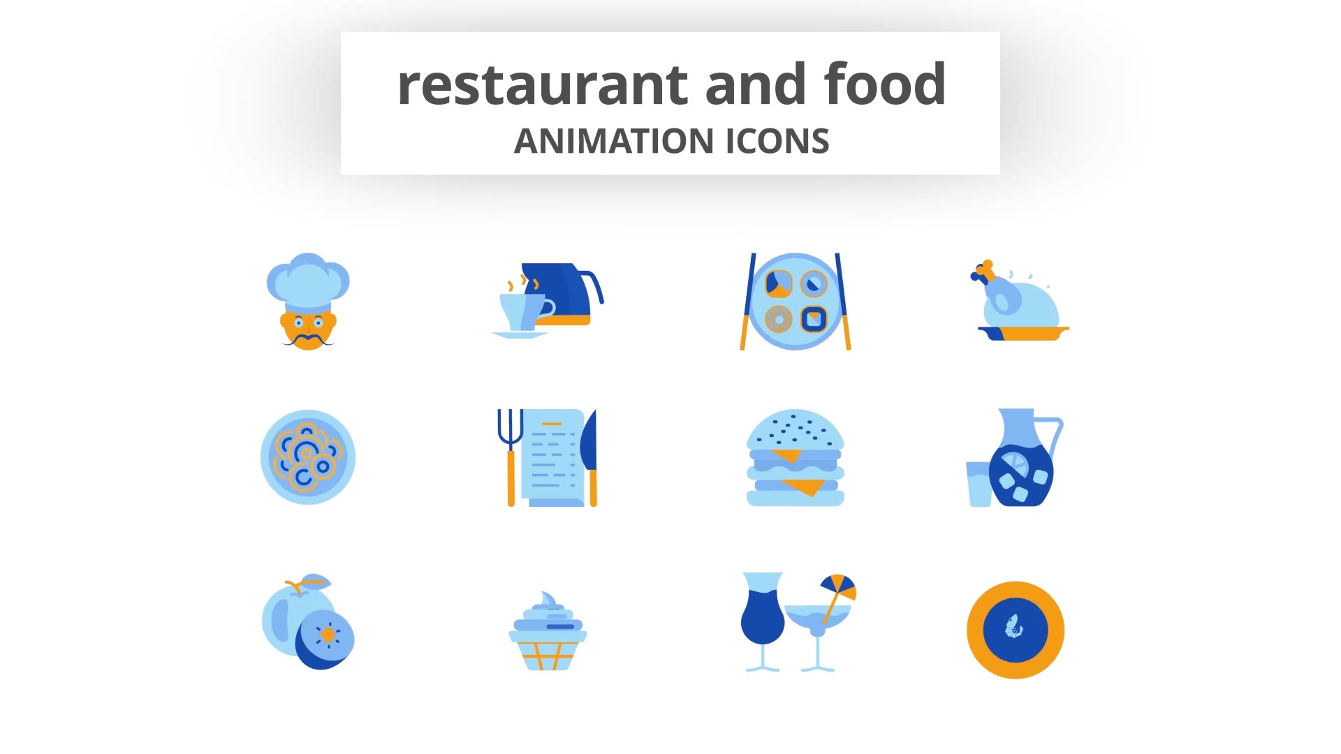 Restaurant & Food Animation Icons Videohive 28168340 After Effects Image 6