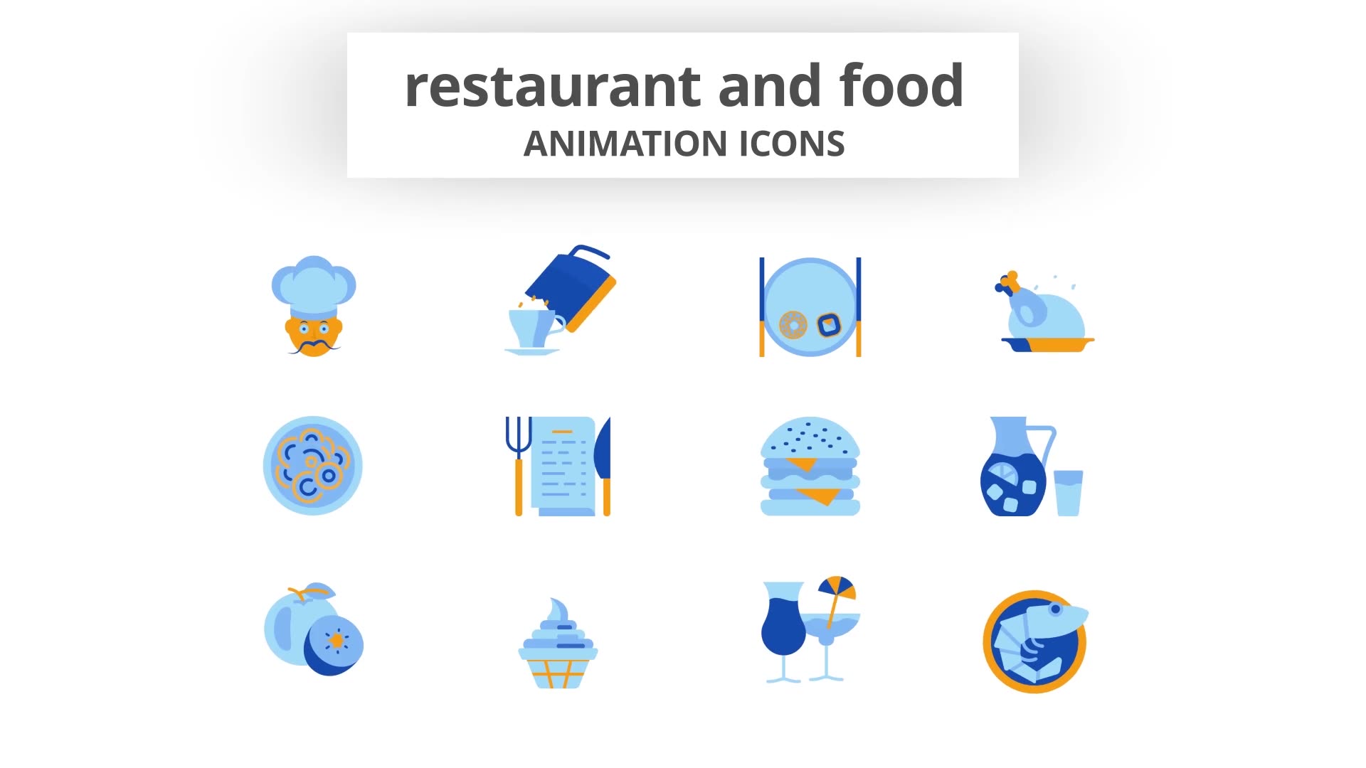 Restaurant & Food Animation Icons Videohive 28168340 After Effects Image 7