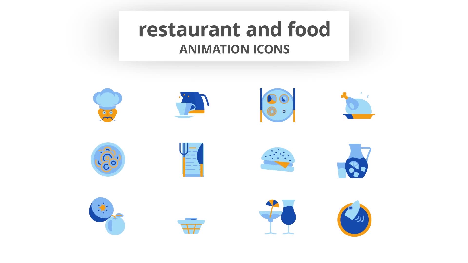 Restaurant & Food Animation Icons Videohive 28168340 After Effects Image 8