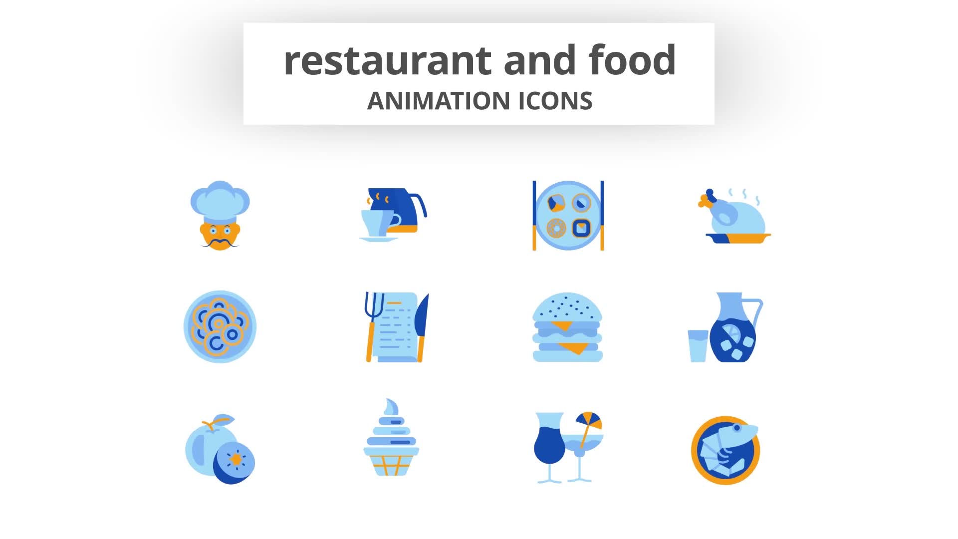 Restaurant & Food Animation Icons Videohive 28168340 After Effects Image 9