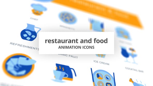 Restaurant & Food Animation Icons - Videohive Download 28168340