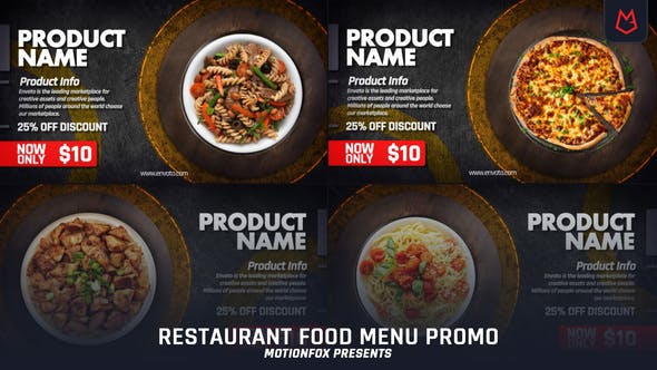 Restaurant Food Menu Promo - Download Videohive 23434847
