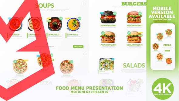 Restaurant Food Menu Promotion Vegan - Download Videohive 26244810