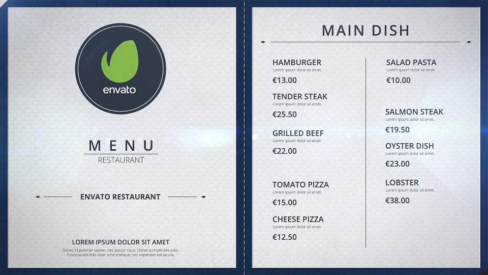 Restaurant Menu - Download Videohive 19323134