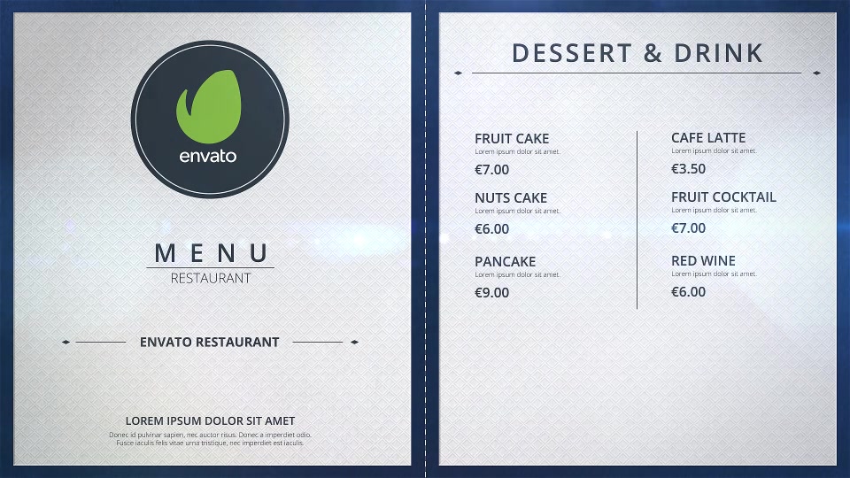 Restaurant Menu - Download Videohive 19323134