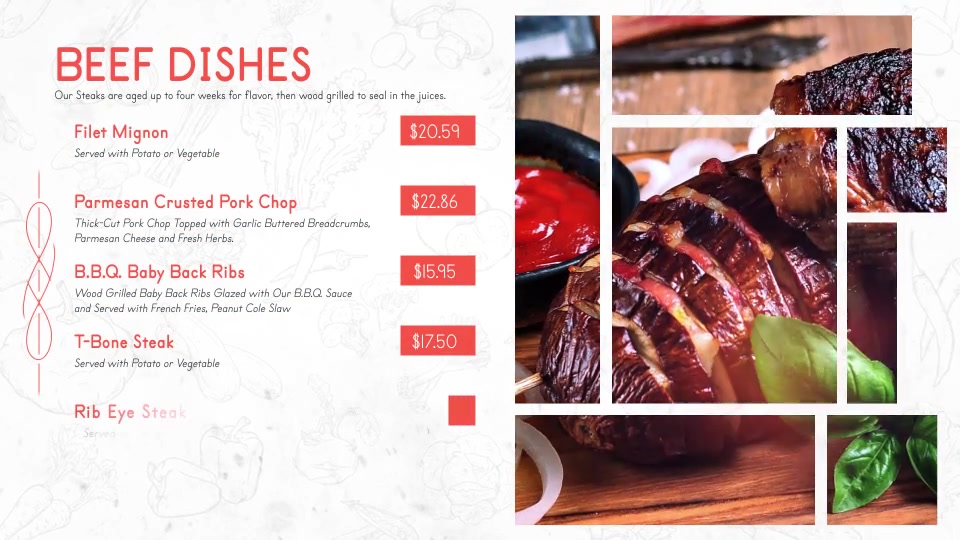 Restaurant Menu Food Promo Videohive 25633995 After Effects Image 10