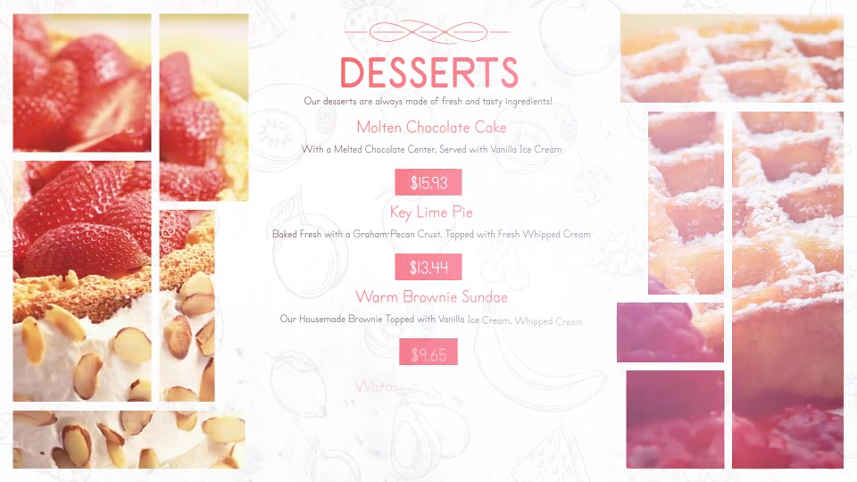 Restaurant Menu Food Promo Videohive 25633995 After Effects Image 7