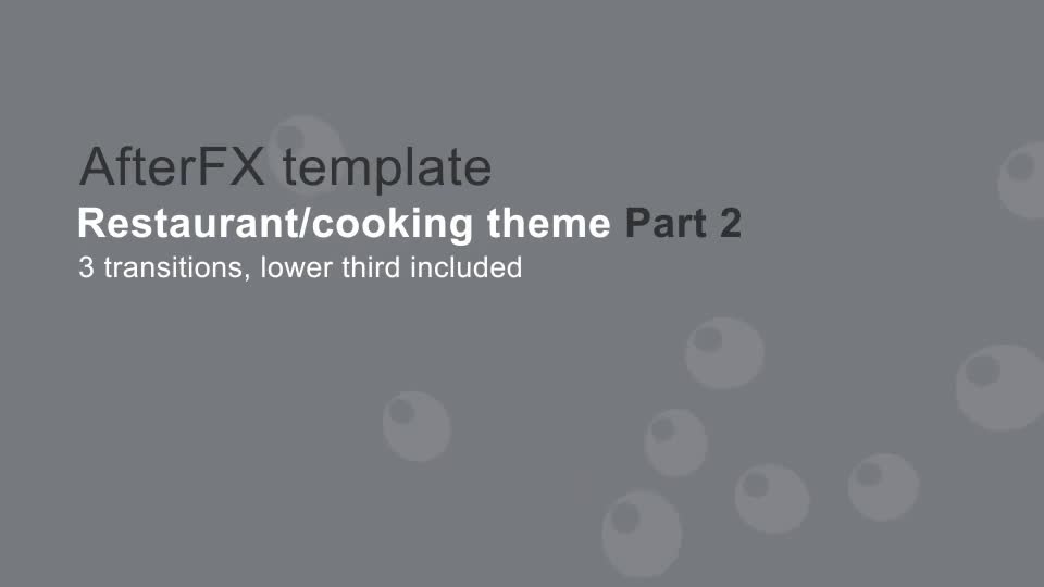 Restaurant Theme Part 2 Videohive 2785875 After Effects Image 1