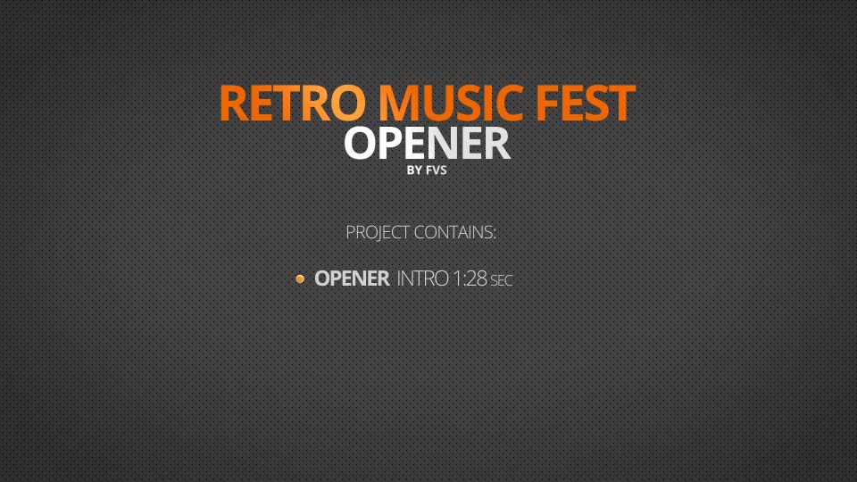 Retro Music Festival Videohive 7814088 After Effects Image 1
