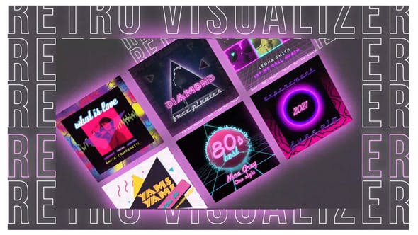 Retro Music Visualizer Instagram - Download 29717361 Videohive