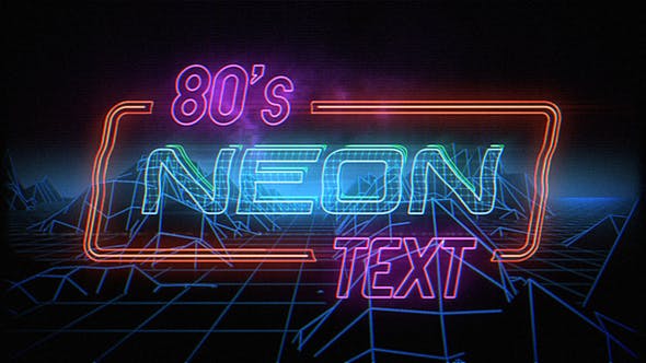 Retro Neon Titles - Download 23198662 Videohive