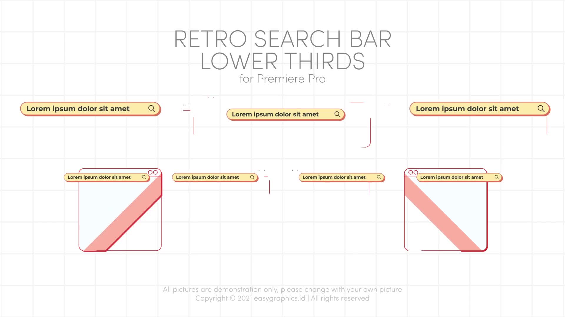 Retro Search Bar Lower Thirds for Premiere Pro Videohive 32806614 Premiere Pro Image 1