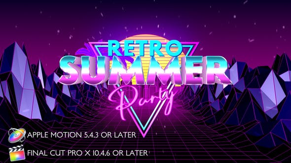 Retro Summer Party Opener Apple Motion - Download 27805010 Videohive