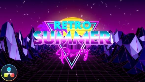 Retro Summer Party Opener DaVinci Resolve - Download 33197566 Videohive