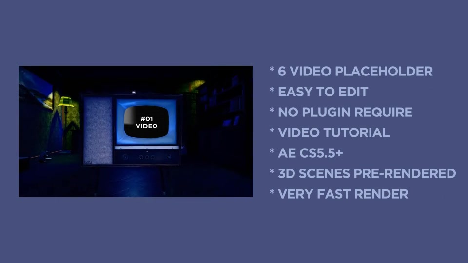 Retro Tv Youtube Opener v2 (Night Room) Videohive 38494886 After Effects Image 6