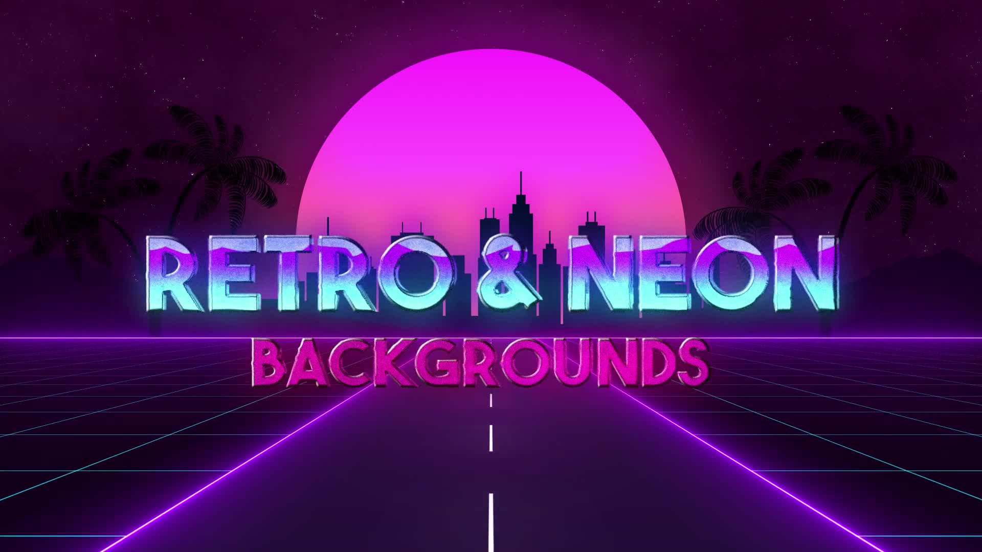 Retro Wave & Neon Backgrounds for Premiere Pro Videohive 34301920 Premiere Pro Image 1