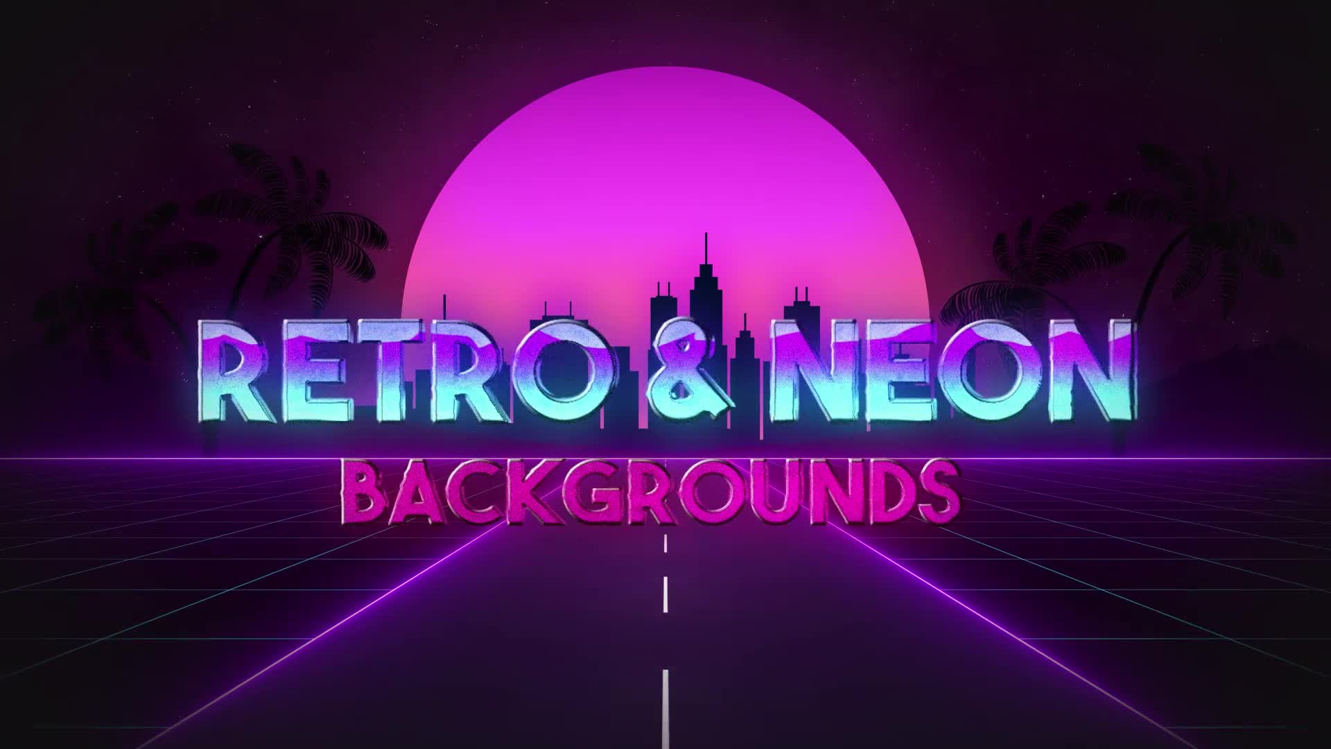 Retro Wave & Neon Backgrounds Videohive 34258073 After Effects Image 1