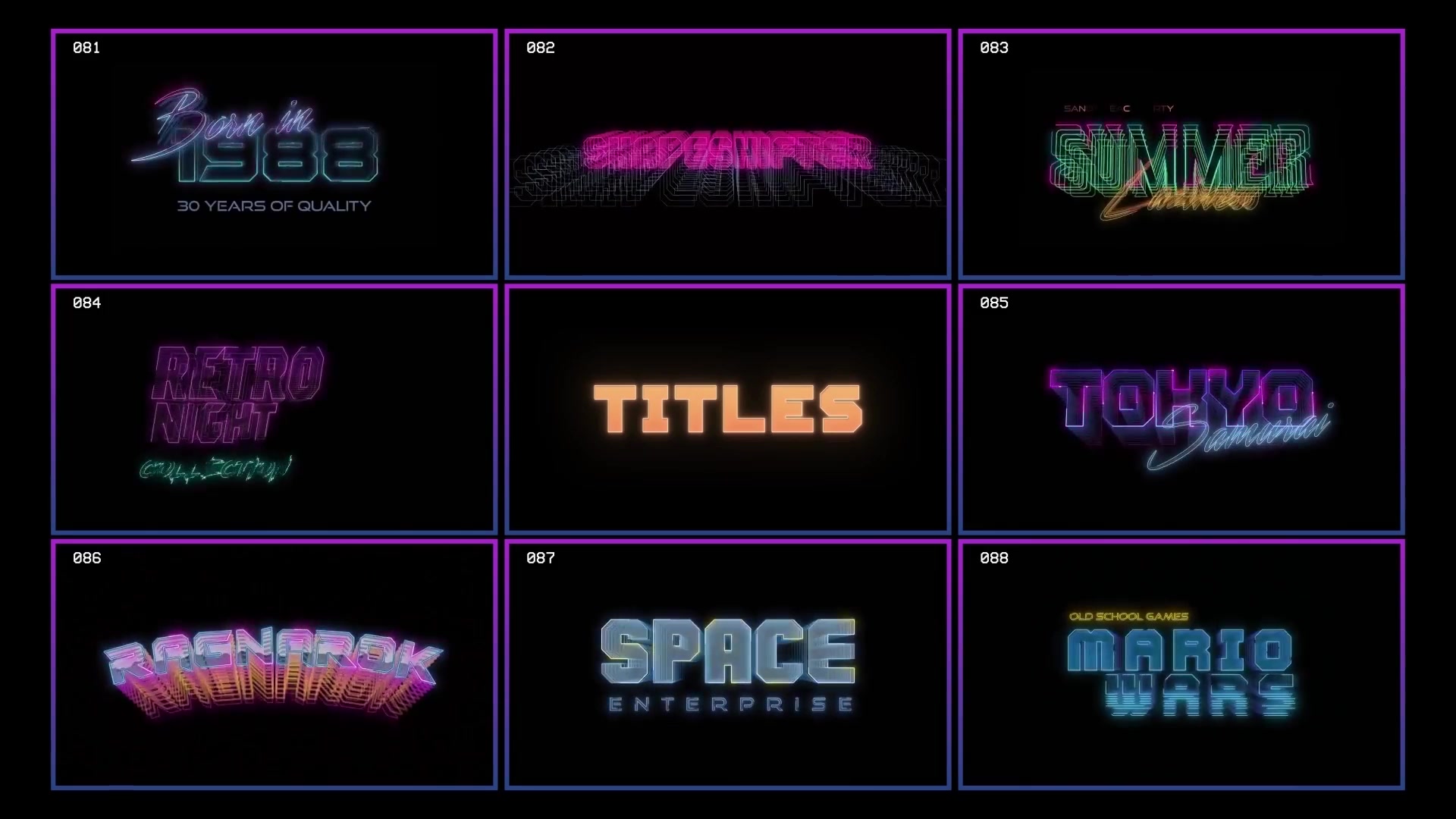 Retro Wave Pack Videohive 28786036 After Effects Image 5