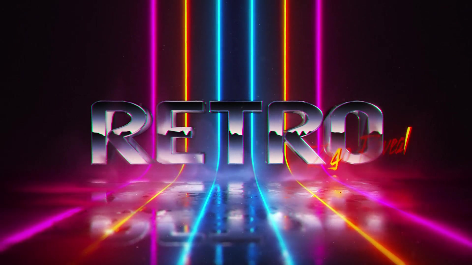 Retrowave Logo Reveal Videohive 51374779 After Effects Image 4
