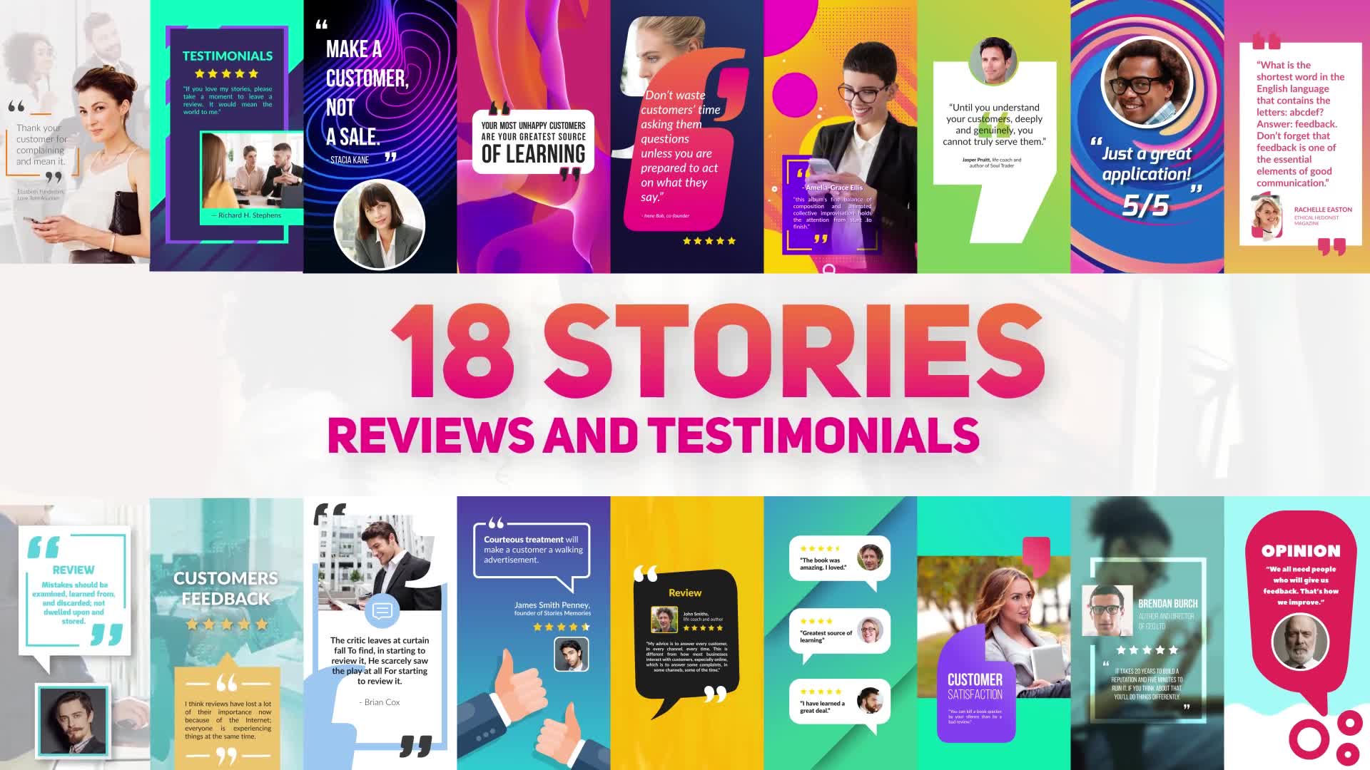 Reviews And Testimonials Insta Pack Videohive 23838431 After Effects Image 2