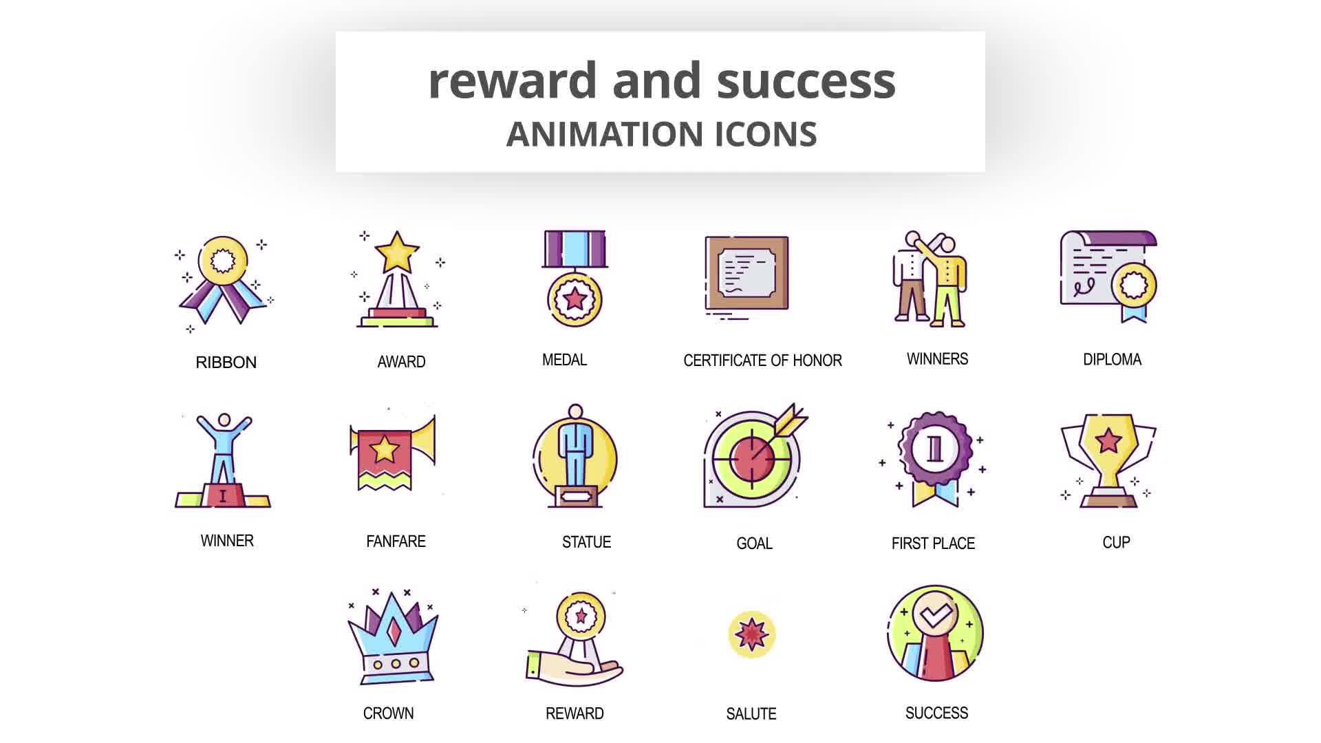 Reward & Success Animation Icons Videohive 29201913 After Effects Image 10