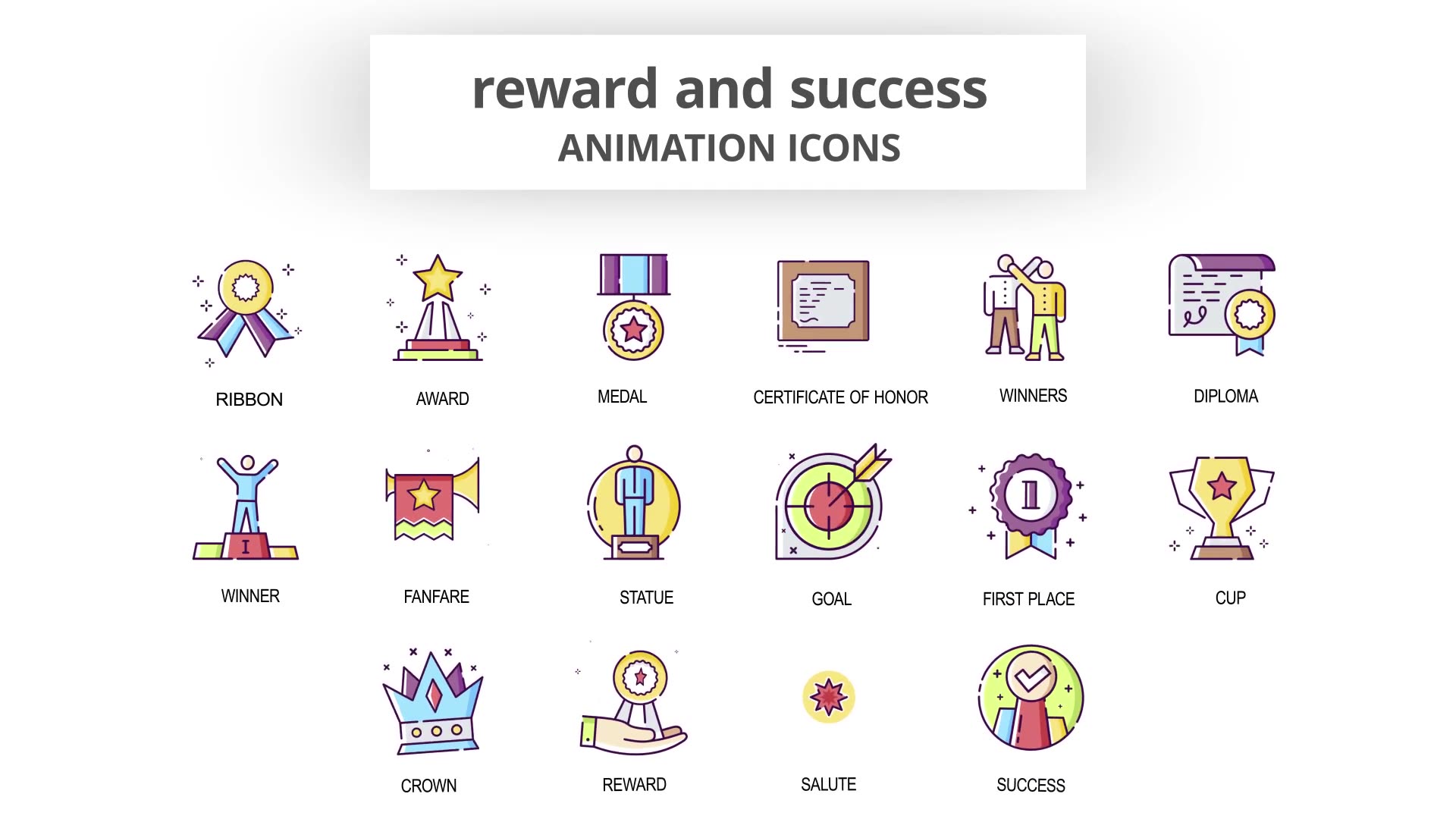 Reward & Success Animation Icons Videohive 29201913 After Effects Image 5