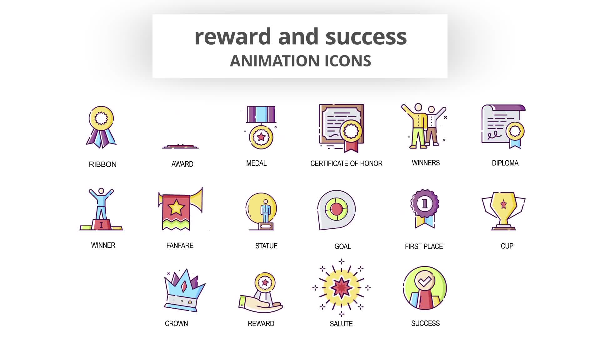 Reward & Success Animation Icons Videohive 29201913 After Effects Image 8