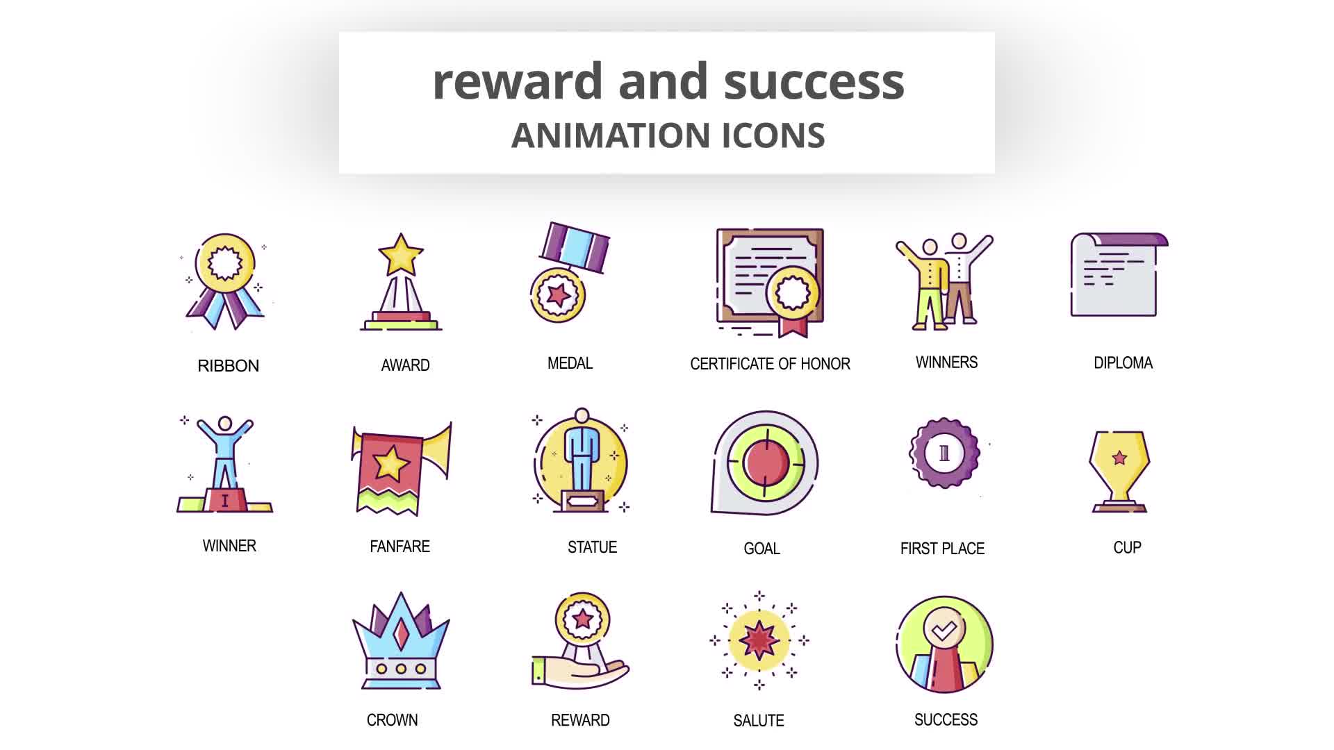 Reward & Success Animation Icons Videohive 29201913 After Effects Image 9