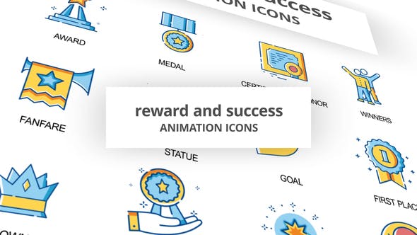 Reward & Success Animation Icons - Videohive Download 30260998