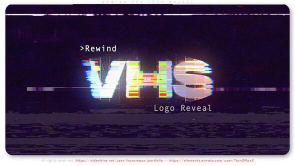 Rewind VHS Logo Reveal - 52779804 Videohive Download