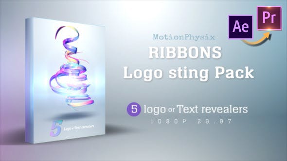 Ribbon logo Sting Pack Premiere PRO - Videohive Download 26277330