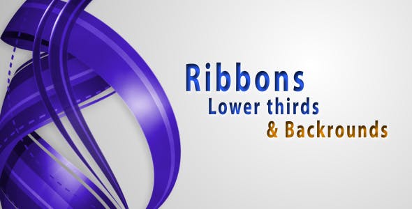 RIBBONS Lower thirds & Backgrounds AE project - Download Videohive 234265