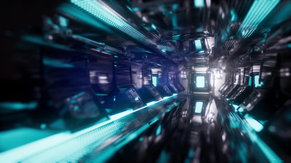 Ride in a Spaceship Tunnel - Download Videohive 21441021