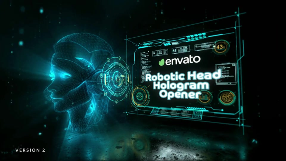 Robotic Head Hologram Opener Videohive 35412583 After Effects Image 10
