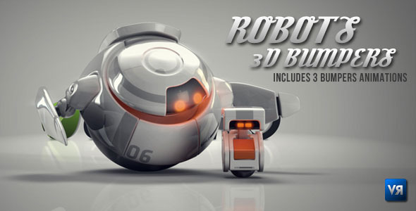 Robots 3D logo bumpers - Download Videohive 537718