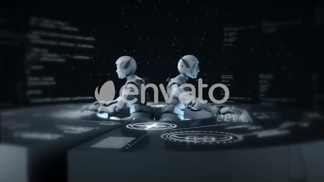 Robots With Artificial Intelligence Working Together And Solving Problems - Download Videohive 22103586