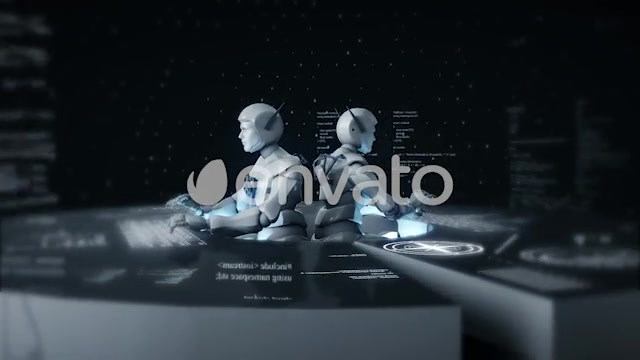 Robots With Artificial Intelligence Working Together And Solving Problems - Download Videohive 22103586