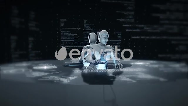 Robots With Artificial Intelligence Working Together And Solving Problems - Download Videohive 22103586