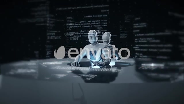 Robots With Artificial Intelligence Working Together And Solving Problems - Download Videohive 22103586