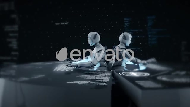 Robots With Artificial Intelligence Working Together And Solving Problems - Download Videohive 22103586