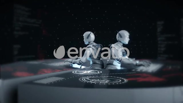 Robots With Artificial Intelligence Working Together And Solving Problems - Download Videohive 22103586